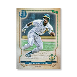 Rickey Henderson 2020 Gypsy Queen Short Printed Base Card Poster # to 99- artbble-pos-20gqbb-2015-s