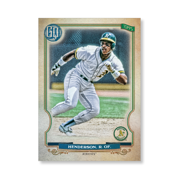 Rickey Henderson 2020 Gypsy Queen Short Printed Base Card Poster # to 99- artbble-pos-20gqbb-2015-s