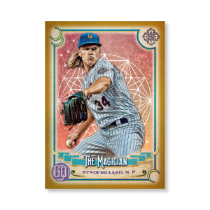 Noah Syndergaard 2020 Gypsy Queen Tarot of the Diamond Poster Gold Ed. # to 1- artbble-pos-20gqbb-2316-gold-s