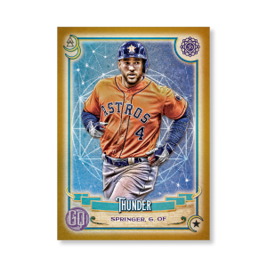 George Springer 2020 Gypsy Queen Tarot of the Diamond Poster Gold Ed. # to 1- artbble-pos-20gqbb-2318-gold-s
