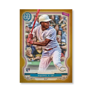 Aristides Aquino 2020 Gypsy Queen Player Weekend Variation Poster Gold Ed. # to 1- artbble-pos-20gqbb-2608-gold-s