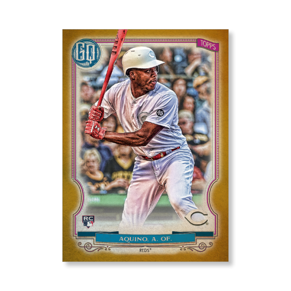 Aristides Aquino 2020 Gypsy Queen Player Weekend Variation Poster Gold Ed. # to 1- artbble-pos-20gqbb-2608-gold-s