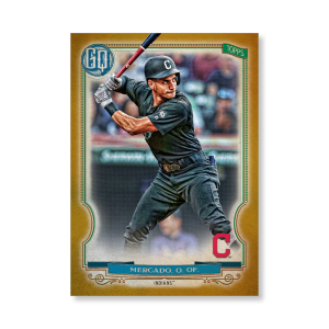 Oscar Mercado 2020 Gypsy Queen Player Weekend Variation Poster Gold Ed. # to 1- artbble-pos-20gqbb-2609-gold-s