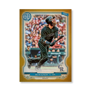 Charlie Blackmon 2020 Gypsy Queen Player Weekend Variation Poster Gold Ed. # to 1- artbble-pos-20gqbb-2610-gold-s