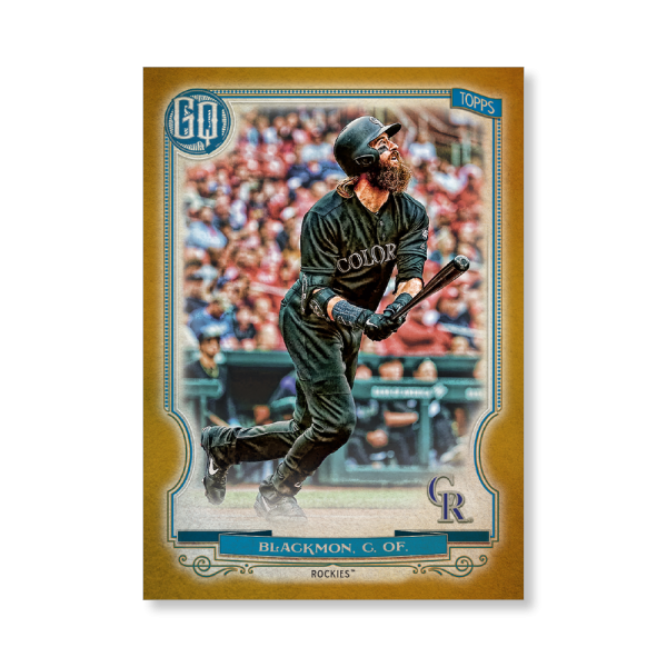 Charlie Blackmon 2020 Gypsy Queen Player Weekend Variation Poster Gold Ed. # to 1- artbble-pos-20gqbb-2610-gold-s