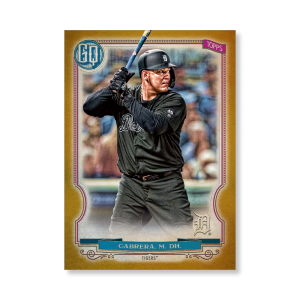 Miguel Cabrera 2020 Gypsy Queen Player Weekend Variation Poster Gold Ed. # to 1- artbble-pos-20gqbb-2611-gold-s