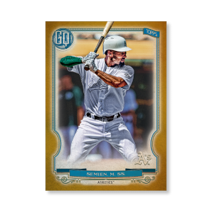 Marcus Semien 2020 Gypsy Queen Player Weekend Variation Poster Gold Ed. # to 1- artbble-pos-20gqbb-2620-gold-s