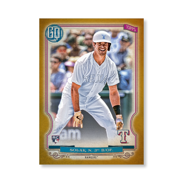 Nick Solak 2020 Gypsy Queen Player Weekend Variation Poster Gold Ed. # to 1- artbble-pos-20gqbb-2628-gold-s