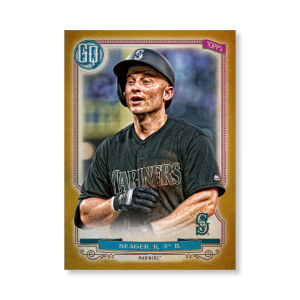 Kyle Seager 2020 Gypsy Queen Player Weekend Variation Poster Gold Ed. # to 1- artbble-pos-20gqbb-2631-gold-s