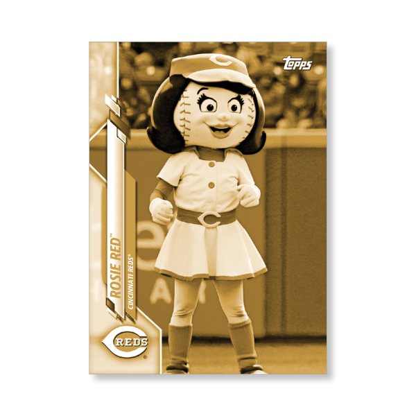Rosie Red™ 2020 Opening Day Baseball Mascots Poster Gold Ed. # to 1- artbble-pos-20odbb-2010-gold-s