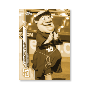 Swinging Friar™ 2020 Opening Day Baseball Mascots Poster Gold Ed. # to 1- artbble-pos-20odbb-2018-gold-s