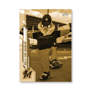 Billy the Marlin™ 2020 Opening Day Baseball Mascots Poster Gold Ed. # to 1- artbble-pos-20odbb-2021-gold-s