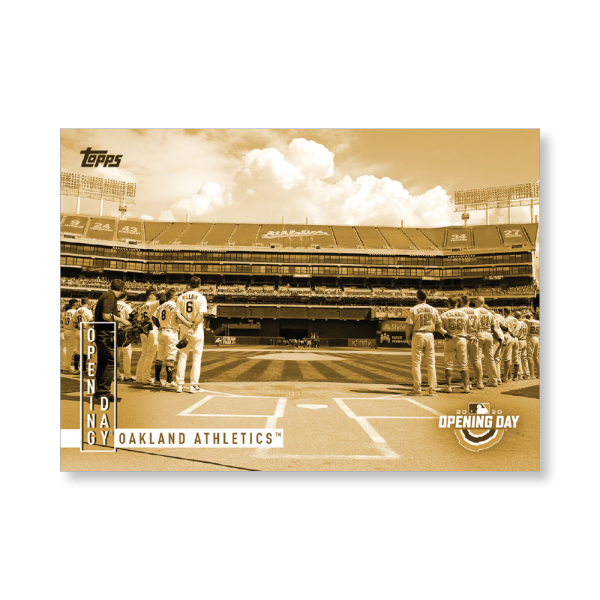 Oakland Athletics 2020 Opening Day Baseball Opening Day Poster Gold Ed. # to 1- artbble-pos-20odbb-2037-gold-s