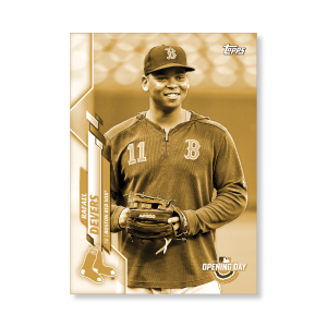 Rafael Devers 2020 Opening Day Baseball Base Card Image Variations Poster Gold Ed. # to 1- artbble-pos-20odbb-2055-gold-s