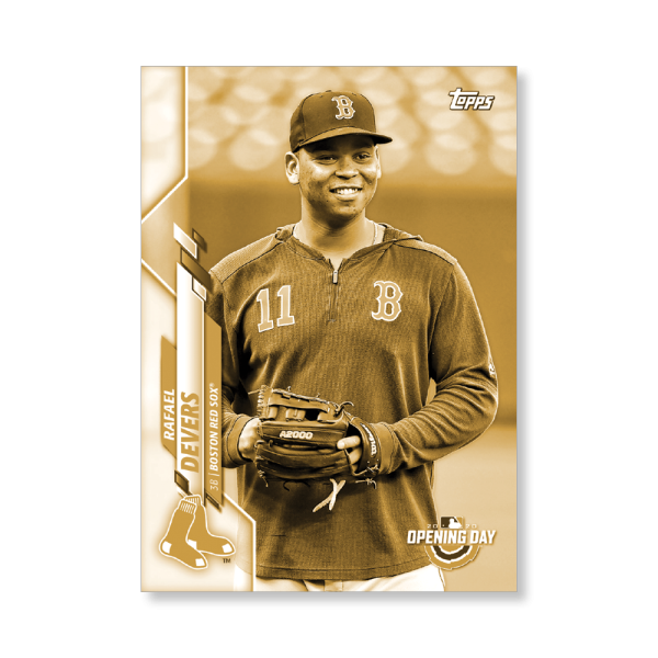 Rafael Devers 2020 Opening Day Baseball Base Card Image Variations Poster Gold Ed. # to 1- artbble-pos-20odbb-2055-gold-s