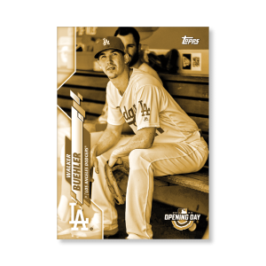 Walker Buehler 2020 Opening Day Baseball Base Card Image Variations Poster Gold Ed. # to 1- artbble-pos-20odbb-2057-gold-s