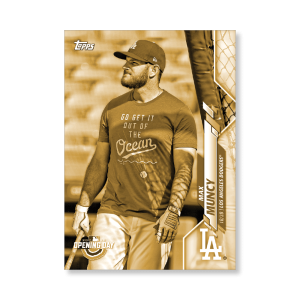 Max Muncy 2020 Opening Day Baseball Base Card Image Variations Poster Gold Ed. # to 1- artbble-pos-20odbb-2064-gold-s