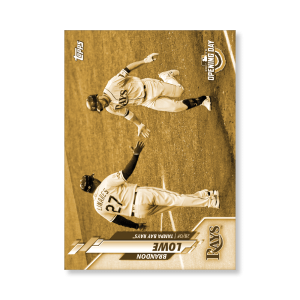 Brandon Lowe 2020 Opening Day Baseball Base Card Image Variations Poster Gold Ed. # to 1- artbble-pos-20odbb-2075-gold-s