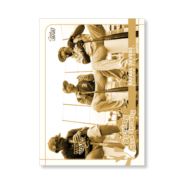 Rafael Devers 2020 Opening Day Baseball Spring Has Sprung Poster Gold Ed. # to 1- artbble-pos-20odbb-2119-gold-s