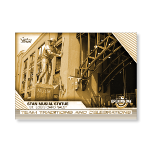 Stan Musial Statue 2020 Opening Day Baseball Team Traditions and Celebrations Poster Gold Ed. # to 1- artbble-pos-20odbb-2144-gold-s
