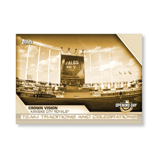 Crown Vision 2020 Opening Day Baseball Team Traditions and Celebrations Poster Gold Ed. # to 1- artbble-pos-20odbb-2145-gold-s