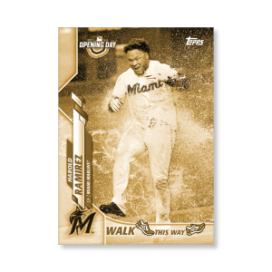 Harold Ramirez 2020 Opening Day Baseball Walk This Way Poster Gold Ed. # to 1- artbble-pos-20odbb-6012-gold-s