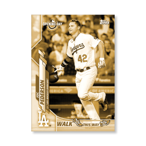 Joc Pederson 2020 Opening Day Baseball Walk This Way Poster Gold Ed. # to 1- artbble-pos-20odbb-6022-gold-s