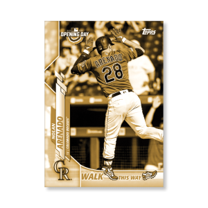 Nolan Arenado 2020 Opening Day Baseball Walk This Way Poster Gold Ed. # to 1- artbble-pos-20odbb-6023-gold-s