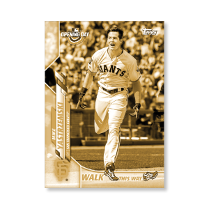 Mike Yastrzemski 2020 Opening Day Baseball Walk This Way Poster Gold Ed. # to 1- artbble-pos-20odbb-6025-gold-s