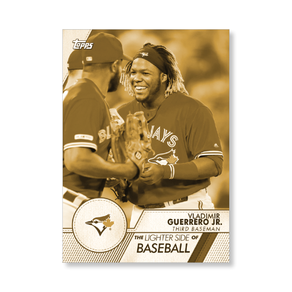 Vladimir Guerrero Jr. 2020 Opening Day Baseball The Lighter Side of Baseball Poster Gold Ed. # to 1- artbble-pos-20odbb-6056-gold-s