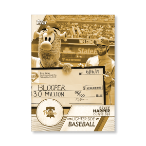 Bryce Harper 2020 Opening Day Baseball The Lighter Side of Baseball Poster Gold Ed. # to 1- artbble-pos-20odbb-6060-gold-s