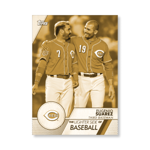 Eugenio Suarez 2020 Opening Day Baseball The Lighter Side of Baseball Poster Gold Ed. # to 1- artbble-pos-20odbb-6061-gold-s