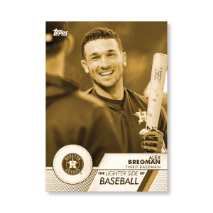 Alex Bregman 2020 Opening Day Baseball The Lighter Side of Baseball Poster Gold Ed. # to 1- artbble-pos-20odbb-6071-gold-s