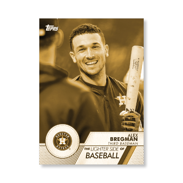 Alex Bregman 2020 Opening Day Baseball The Lighter Side of Baseball Poster Gold Ed. # to 1- artbble-pos-20odbb-6071-gold-s