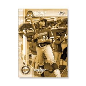 Nelson Cruz 2020 Opening Day Baseball Dugout Peaks Poster Gold Ed. # to 1- artbble-pos-20odbb-6103-gold-s
