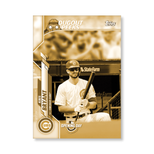 Kris Bryant 2020 Opening Day Baseball Dugout Peaks Poster Gold Ed. # to 1- artbble-pos-20odbb-6104-gold-s
