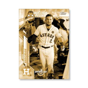 Alex Bregman 2020 Opening Day Baseball Dugout Peaks Poster Gold Ed. # to 1- artbble-pos-20odbb-6105-gold-s
