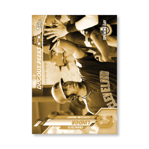Francisco Lindor 2020 Opening Day Baseball Dugout Peaks Poster Gold Ed. # to 1- artbble-pos-20odbb-6113-gold-s