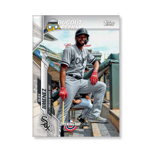 Eloy Jimenez 2020 Opening Day Baseball Dugout Peaks Poster # to 99- artbble-pos-20odbb-6114-s