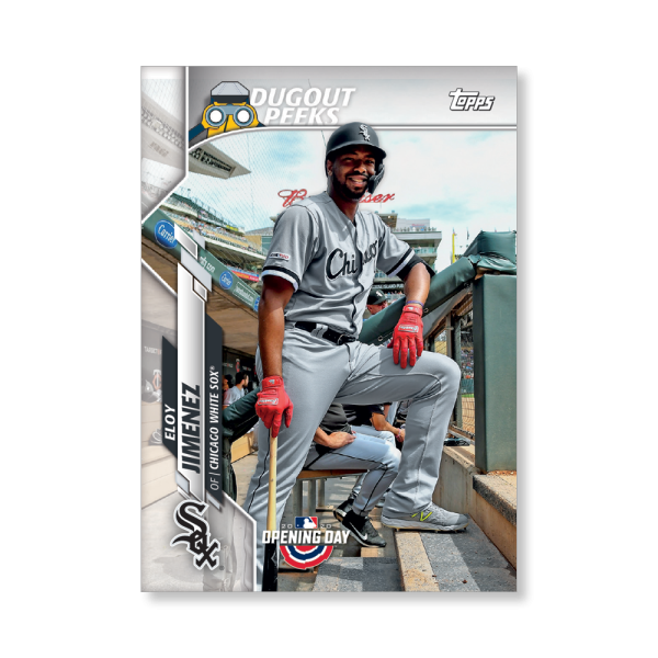 Eloy Jimenez 2020 Opening Day Baseball Dugout Peaks Poster # to 99- artbble-pos-20odbb-6114-s