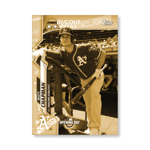 Matt Chapman 2020 Opening Day Baseball Dugout Peaks Poster Gold Ed. # to 1- artbble-pos-20odbb-6120-gold-s