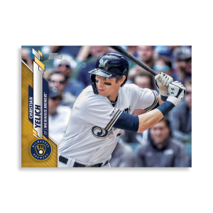 Christian Yelich 2020 Topps Series 1 Base Card Poster Gold Ed. # to 1- artbble-pos-20tbb1-1003-gold-s
