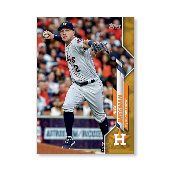 Alex Bregman 2020 Topps Series 1 Base Card Poster Gold Ed. # to 1- artbble-pos-20tbb1-1004-gold-s
