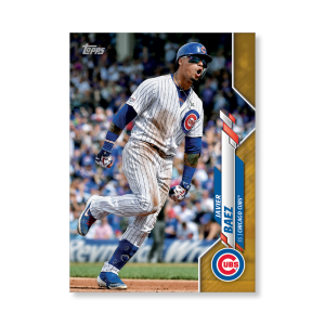 Javier Baez 2020 Topps Series 1 Base Card Poster Gold Ed. # to 1- artbble-pos-20tbb1-1005-gold-s