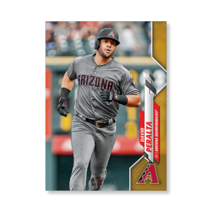 David Peralta 2020 Topps Series 1 Base Card Poster Gold Ed. # to 1- artbble-pos-20tbb1-1012-gold-s