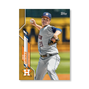 Zack Greinke 2020 Topps Series 1 Base Card Poster Gold Ed. # to 1- artbble-pos-20tbb1-1014-gold-s