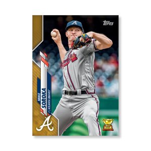 Mike Soroka 2020 Topps Series 1 Base Card Poster Gold Ed. # to 1- artbble-pos-20tbb1-1023-gold-s