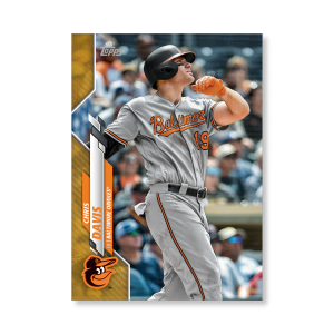 Chris Davis 2020 Topps Series 1 Base Card Poster Gold Ed. # to 1- artbble-pos-20tbb1-1028-gold-s