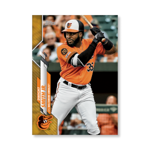 Dwight Smith Jr. 2020 Topps Series 1 Base Card Poster Gold Ed. # to 1- artbble-pos-20tbb1-1033-gold-s