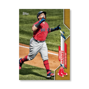 Christian Vazquez 2020 Topps Series 1 Base Card Poster Gold Ed. # to 1- artbble-pos-20tbb1-1035-gold-s